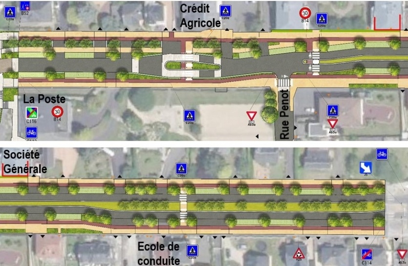 Futur aménagement du tronçon central de la RD57