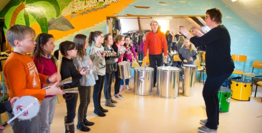 La batucada, l'Orchestre à l'Ecole Jeanne d'Arc